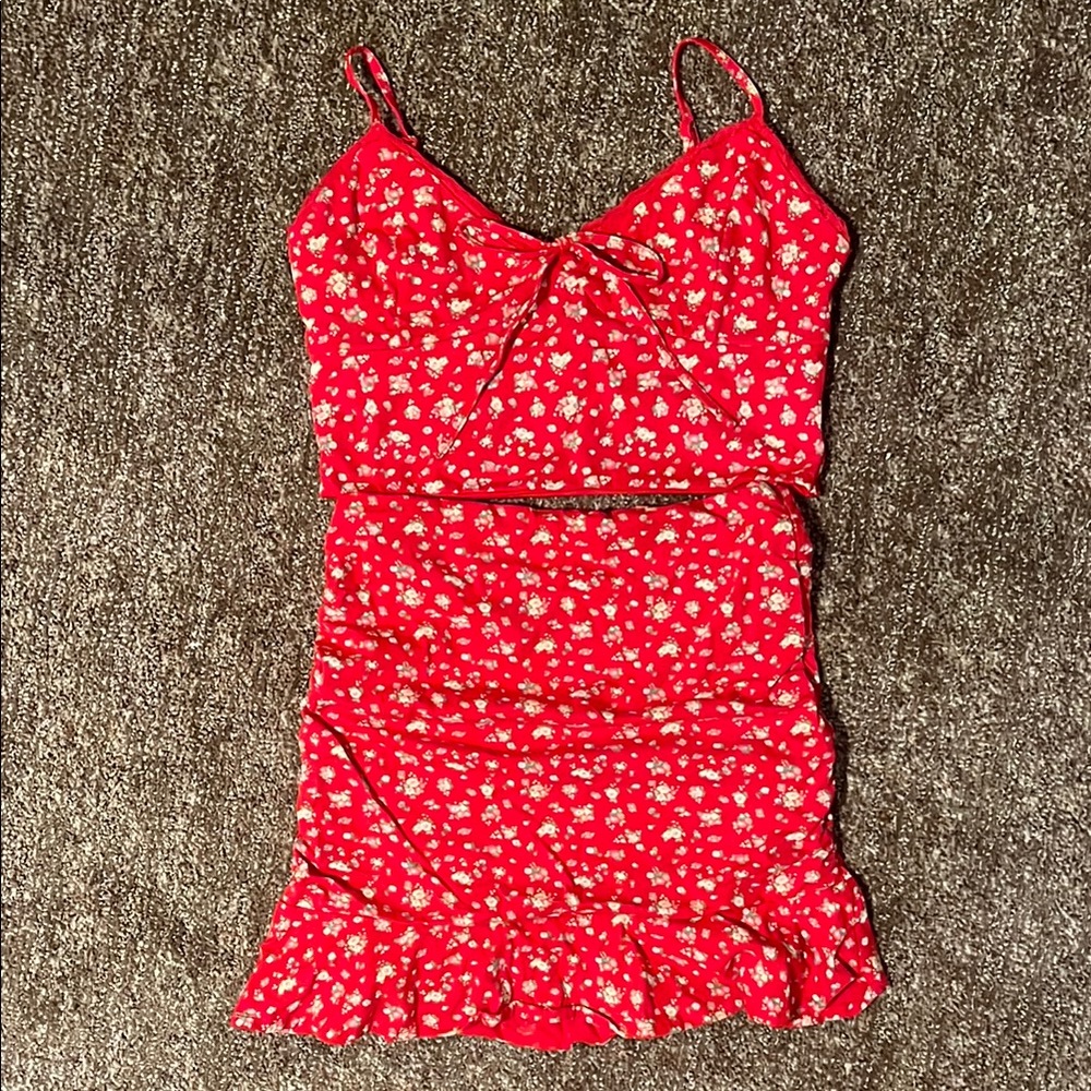 Tiger Mist Red Floral Dress